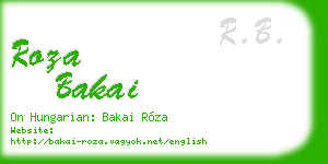 roza bakai business card